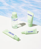 TOCOBO [Travel 4-piece mini kit] Cica sun serum + toner + cream + serum (+ mesh pouch included)