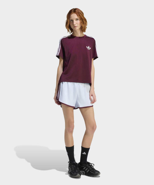 ADIDAS ADIDAS 3-Stripe Sprinter Short Pants - Clear Sky:Maroon