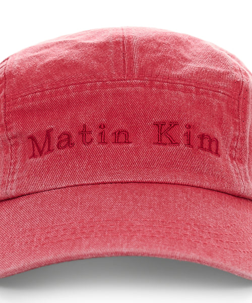 MATIN KIM MATIN KIM Washed Camp Cap in Red