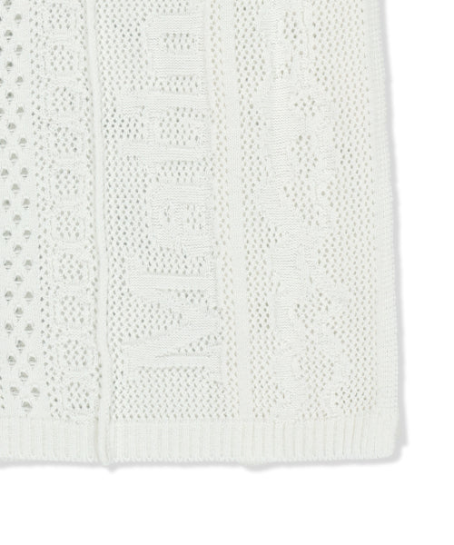 MATIN KIM MATIN KIM MESH LOGO WRAP MINI SKIRT