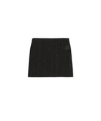 MATIN KIM MATIN KIM MESH LOGO WRAP MINI SKIRT