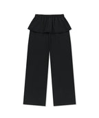 MATIN KIM MATIN KIM Layered Skirt Jersey Pants in Black