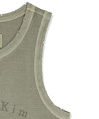 MATIN KIM MATIN KIM Distressed Sleeveless Logo Top