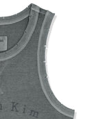 MATIN KIM MATIN KIM Distressed Sleeveless Logo Top