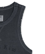 MATIN KIM MATIN KIM Distressed Sleeveless Logo Top