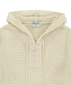 MATIN KIM MATIN KIM Oversized Mesh Knit Hoodie