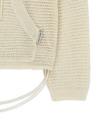 MATIN KIM MATIN KIM Oversized Mesh Knit Hoodie