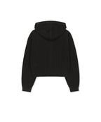 MATIN KIM MATIN KIM MESH LOGO KNIT HOODY ZIP UP