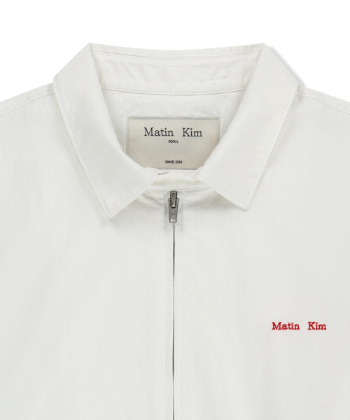 MATIN KIM MATIN KIM Small Logo Cotton Zip Up Jumper