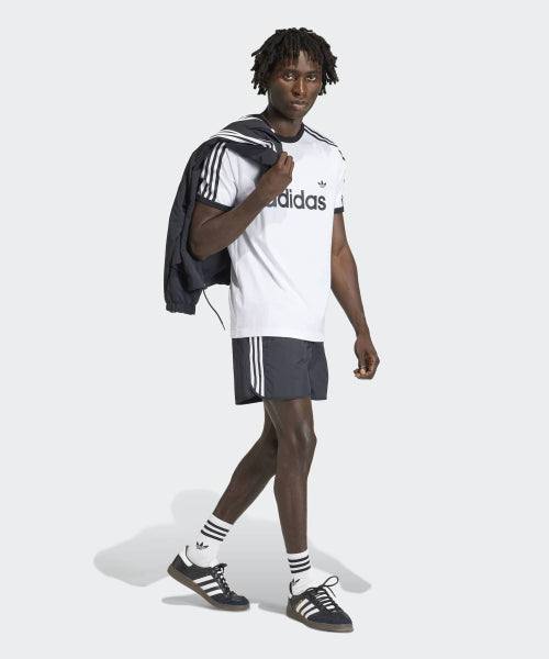 ADIDAS ADIDAS 3-Stripe Slim Ringer T-Shirt - White