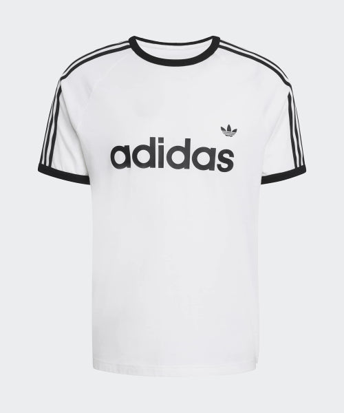 ADIDAS ADIDAS 3-Stripe Slim Ringer T-Shirt - White