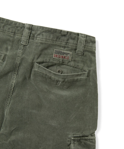 THISISNEVERTHAT THISISNEVERTHAT Overdyed Corduroy Cargo Short Dark Olive