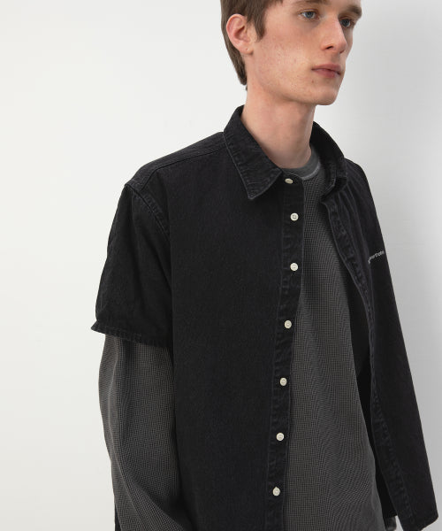 THISISNEVERTHAT THISISNEVERTHAT Washed Denim Shirt Black