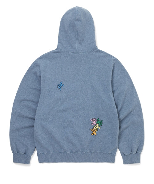 THISISNEVERTHAT THISISNEVERTHAT GD Ol Dancing Bears Hoodie Heather Blue
