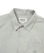 THISISNEVERTHAT THISISNEVERTHAT GD Lightning Bear Check Shirt Light Blue