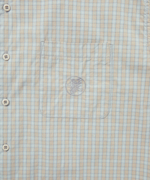 THISISNEVERTHAT THISISNEVERTHAT GD Lightning Bear Check Shirt Light Blue