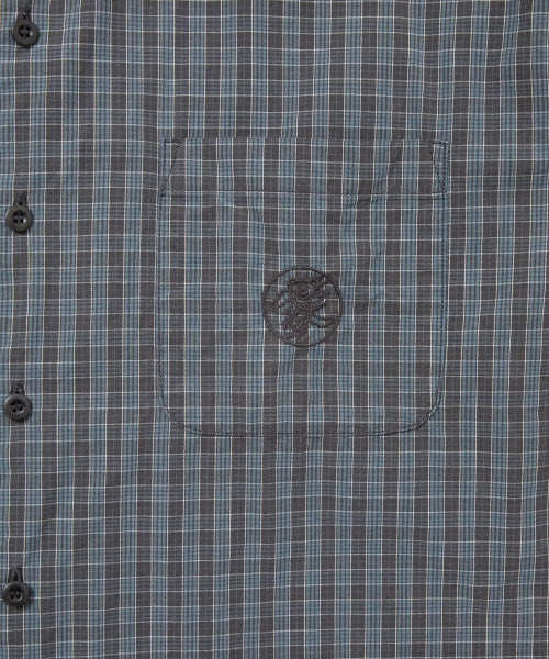 THISISNEVERTHAT THISISNEVERTHAT GD Lightning Bear Check Shirt Off Black
