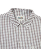 THISISNEVERTHAT THISISNEVERTHAT GD Lightning Bear Check Shirt Off White