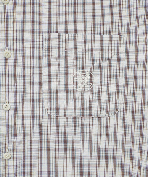 THISISNEVERTHAT THISISNEVERTHAT GD Lightning Bear Check Shirt Off White