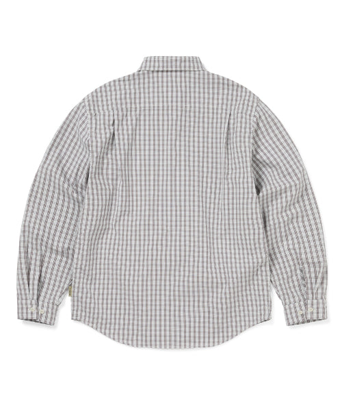 THISISNEVERTHAT THISISNEVERTHAT GD Lightning Bear Check Shirt Off White