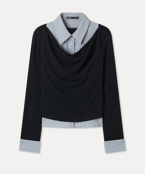 MIXXO MIXXO Cowl Neck Top Shirt