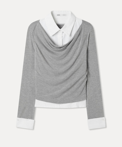 MIXXO MIXXO Cowl Neck Top Shirt
