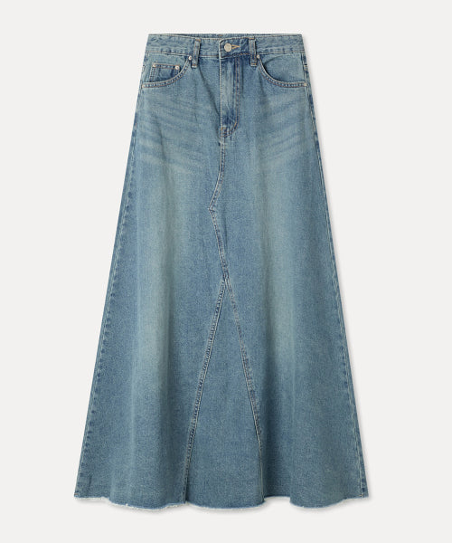 MIXXO MIXXO Flare Long Denim Skirt