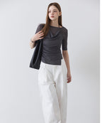 MIXXO MIXXO Balloon Fit One Tuck Cotton Pants
