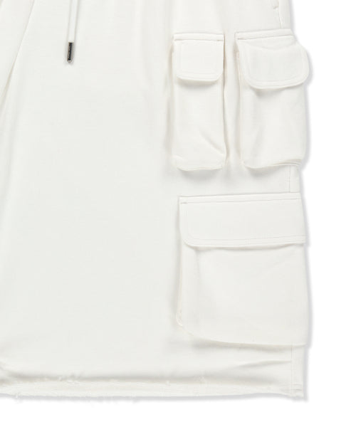 MATIN KIM MATIN KIM TERRY UTILITY POCKET BERMUDA PANTS