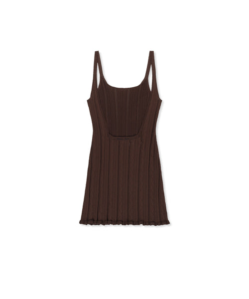 MATIN KIM MATIN KIM Open Back Ribbed Knit Dress