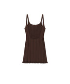 MATIN KIM MATIN KIM Open Back Ribbed Knit Dress
