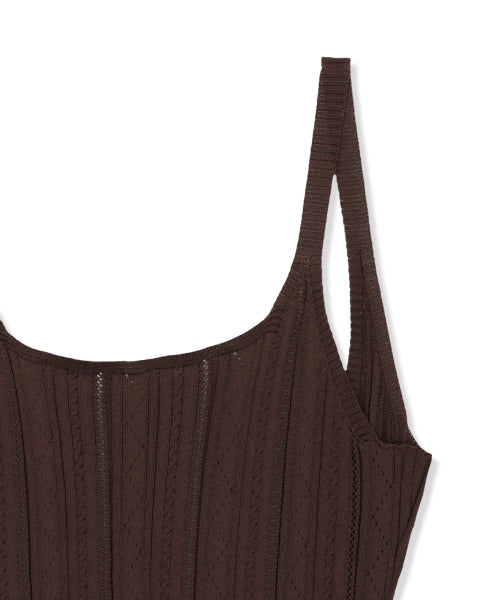 MATIN KIM MATIN KIM Open Back Ribbed Knit Dress