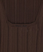 MATIN KIM MATIN KIM Open Back Ribbed Knit Dress