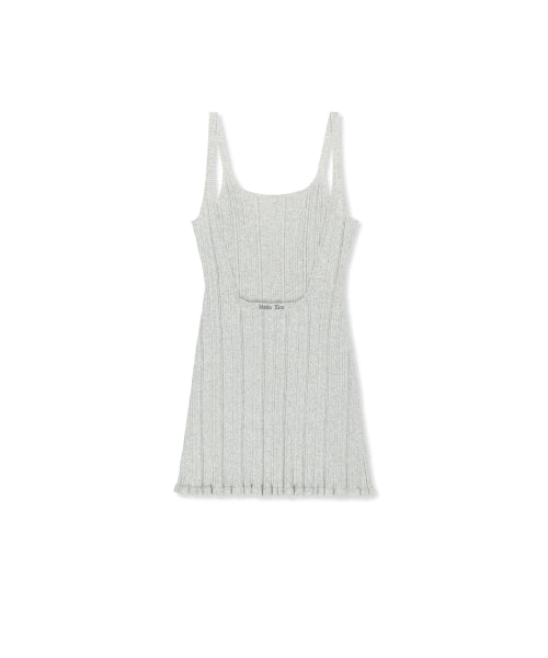 MATIN KIM MATIN KIM Open Back Ribbed Knit Dress