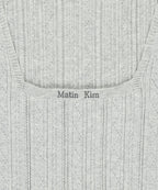 MATIN KIM MATIN KIM Open Back Ribbed Knit Dress