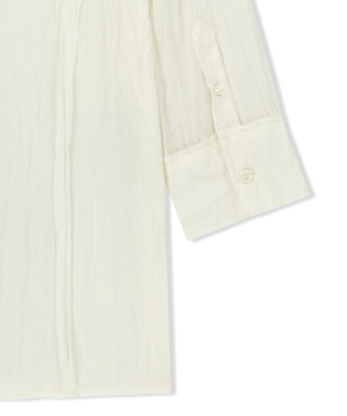 MATIN KIM MATIN KIM RAW EDGE CRINKLE BLOUSE Cream