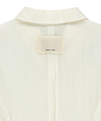 MATIN KIM MATIN KIM RAW EDGE CRINKLE BLOUSE Cream