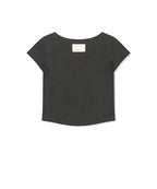 MATIN KIM MATIN KIM Pocket Point Slim Fit Top in Charcoal