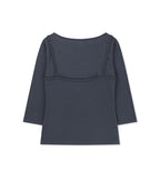 MATIN KIM MATIN KIM T-Shirt Layered Set in Smoke Blue