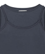 MATIN KIM MATIN KIM T-Shirt Layered Set in Smoke Blue