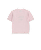 MATIN KIM MATIN KIM Half Sleeve Logo Pullover Women in Pink