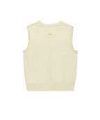 MATIN KIM MATIN KIM Pocket Washed Knit Vest in Light Beige