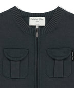 MATIN KIM MATIN KIM Pocket Washed Knit Vest