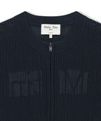 MATIN KIM MATIN KIM Back Logo Jacquard Mesh Knit Zip Up - Size S/M/L