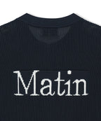 MATIN KIM MATIN KIM Back Logo Jacquard Mesh Knit Zip Up - Size S/M/L