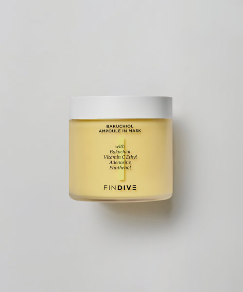 FINDIVE White Shot Vitamin C Echil Set (Vitamin C Echil 10% Serum Treatment 30ml + Bakuchiol Ampoule in Mask 200ml)