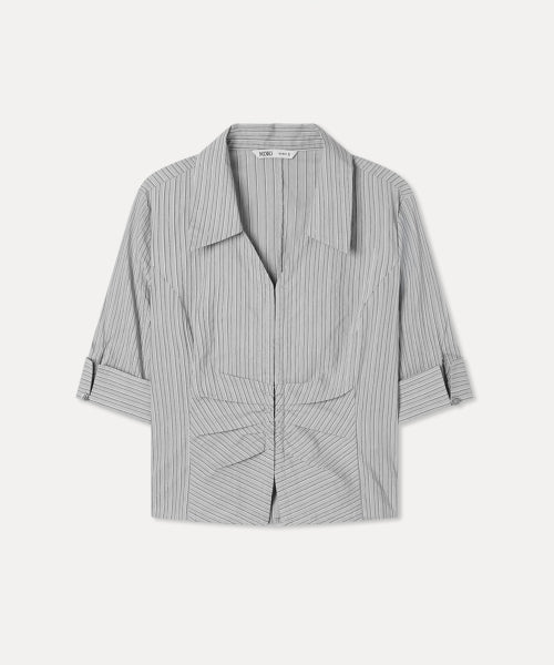 MIXXO MIXXO Slim Fit Shirring Blouse S