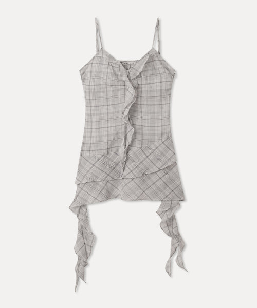 MIXXO MIXXO See-through Check Layered Dress (S)
