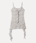 MIXXO MIXXO See-through Check Layered Dress (S)