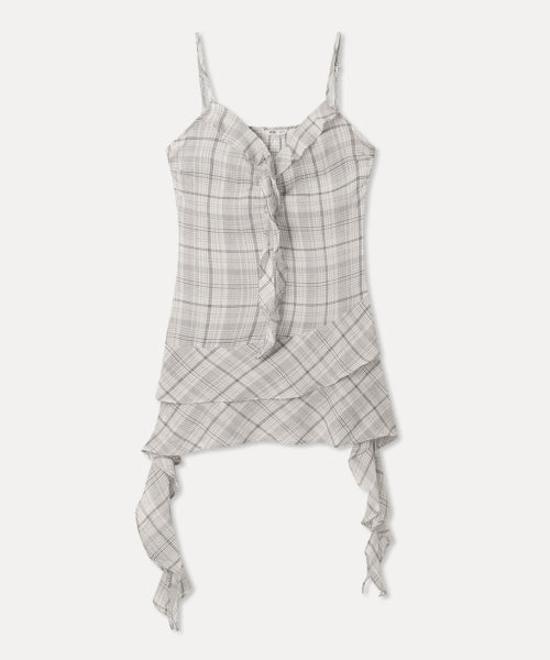 MIXXO MIXXO See-through Check Layered Dress (S)